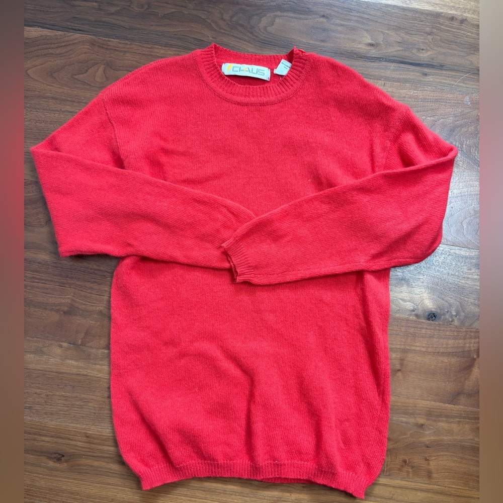 Vintage Chaus Lambswool Angora Rabbit Hair Red Sweater
